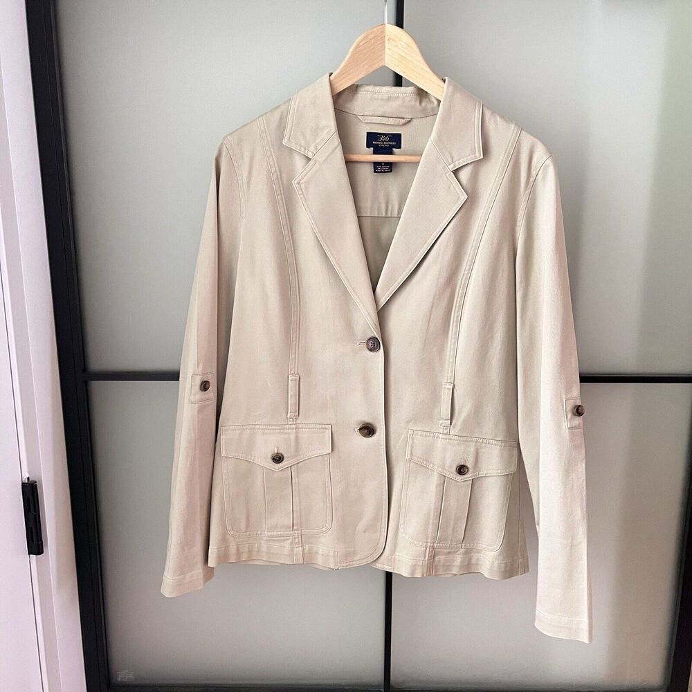Brooks Brothers Beige Twill Blazer Jacket